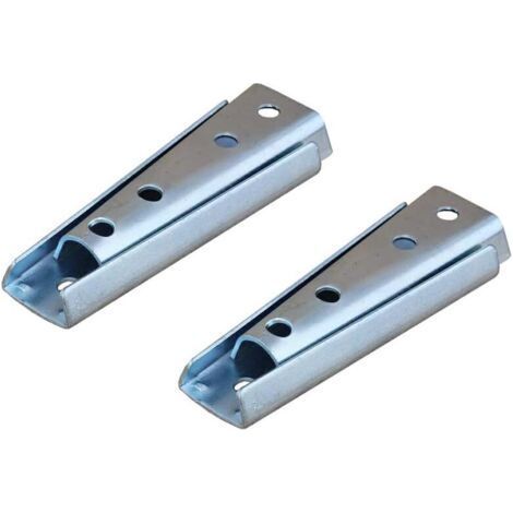 2 Paires de Supports de Fixation Murale de Panneau de Tête de Lit de 12cm, Connecteur de Meubles de Suspension à Emboîtement, Connecteur de Canapé Sectionnel en Métal Pour Canapé, Lit