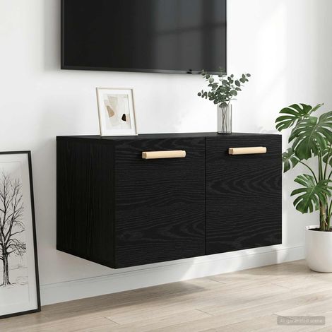 vidaXL Meuble mural Chêne noir 60 x 36,5 x 35 cm Bois d'ingénierie (1/5)