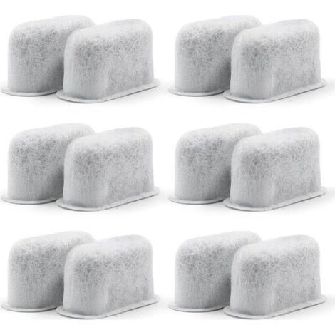Lot de 12 filtres à charbon actif pour machine à café – Remplacement non tissé – Élimine chlore et impuretés – Améliore le goût des boissons (1/5)