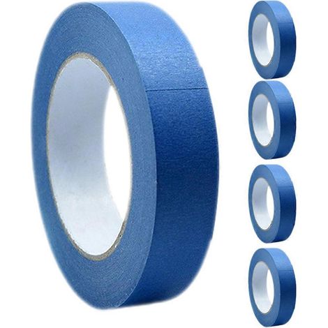 rouleaux de ruban de masquage pour peintres, ruban de masquage pour carrosserie, murs et emballage, ruban de masquage pour peinture automobile (20 m)-2000.00X1.00X0.10CM-Blue (1/2)