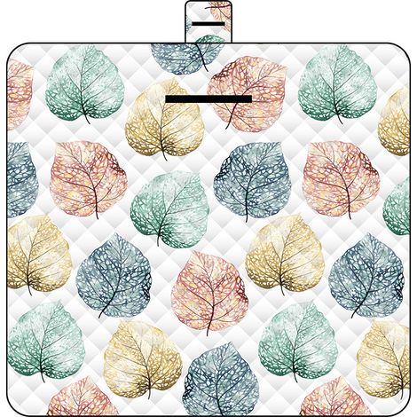 Tapis de pique-nique imperméable de 200 x 200 cm, lavable en machine, pliable et portable, idéal pour le camping, les parcs, la plage et les activités de plein air. (1/4)