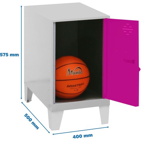 Simonrack Mini armadietto metallico rosa con serratura sicura