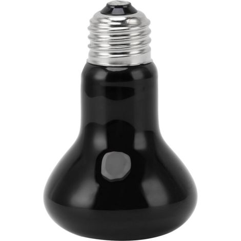 E27 Wärmelampe für Reptilien, 50W schwarze Wärmestrahlerlampe 110-120V für Schlangen und Terrarien