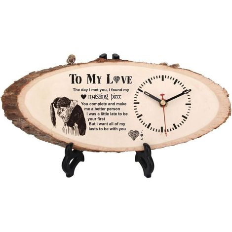 Bardusch-Horloge saint silencieuse en bois – créative flexible – décoration rustique chambre à coucher – multifonction (1/5)