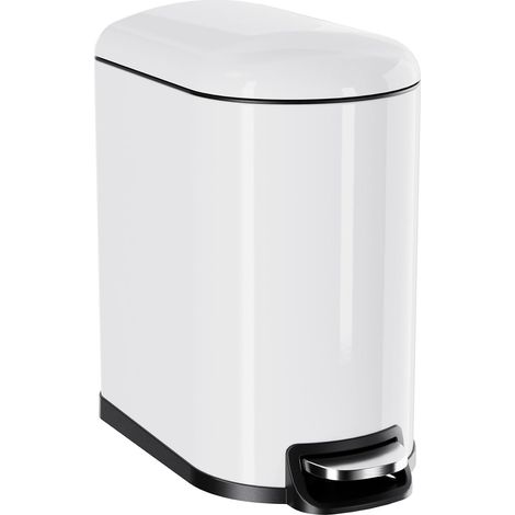 schmaler 20L rechteckiger Metall-Mülleimer, Softclose, Weiß
Treteimer,herausnehmbarer Inneneimer, wasserdicht & geruchsdicht, mit rutschfester Boden, für Küche Bad Büro (1/5)