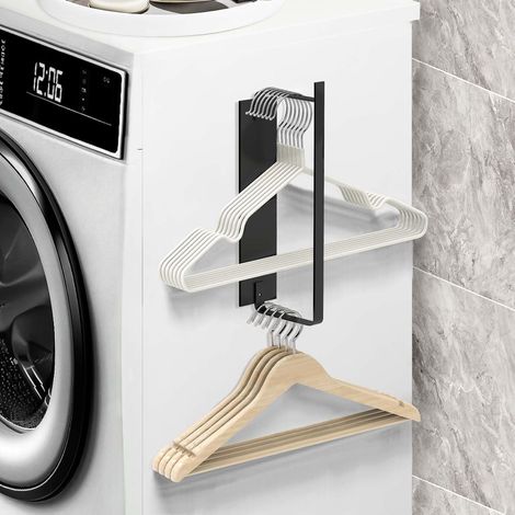 Support Magnetique pour Cintres - Barre Magnetique 6 lb - Pour Machine a Laver et Seche-Linge - Support 40 Cintres - Noir (1/5)