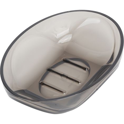 Porte-savon en PS sans perçage, nettoyage facile, boîte à savon avec couvercle et égouttoir pour salle de bain et WC (1/5)
