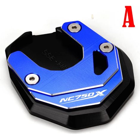 (Bleu-A) Compatible avec HONDA NC750X 2021 2022 2023 NC 750X NC750 X Moto Plaque de béquille latérale CNC Agrandisseur Support Extension Maxpower (1/4)