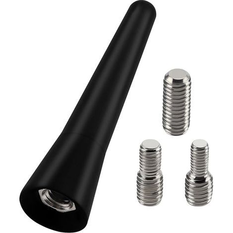 6,5 cm Mini-Kurzantenne für Autos, FM/AM-Antennenstab, universelle Mini-Autoantenne, mit 3 Schrauben M4/M5/M6, für FM/AM-Radioempfang (1/5)