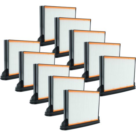 vhbw 10x Staubsaugerfilter kompatibel mit Romus Vacrom Staubsauger - HEPA-Faltenfilter-Nassfilter Schwarz Grau Weiß
