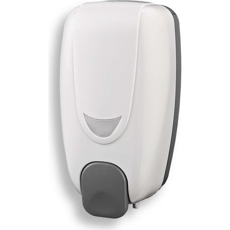 Novaservis Accesorios para el sector público - Dosificador de jabón líquido, 800 ml, blanco/gris 69084,1 (1/2)