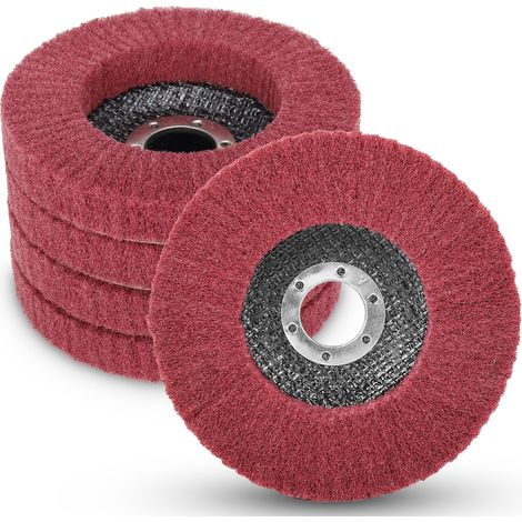 Disque de polissage en acier inoxydable 125 mm grain 320 pour meuleuse d'angle (1/5)