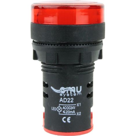 LED-Anzeigeleuchte 22 mm 230 V AC rote Platine (1/2)