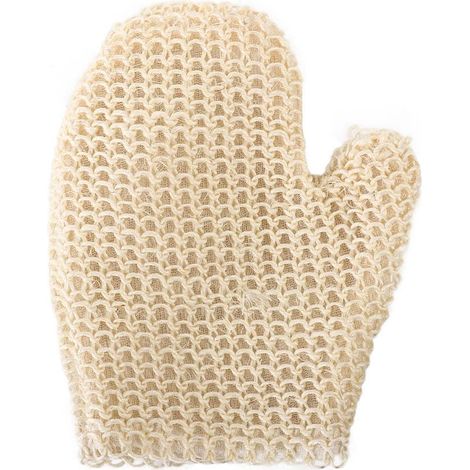 Natürlicher Sisal-Badehandschuh zur Tiefenreinigung, Duschaccessoire für Spa-Massagen und Körperpeeling für Männer und Frauen (1/5)