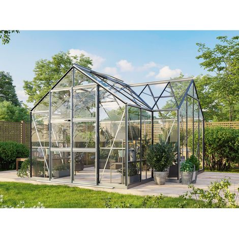 Vitavia Gewächshaus "Clarus", aluminium eloxiert, 13 m², 3 mm ESG (1/4)