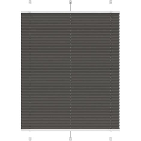 Plissee Schwarz 110x150 cm Stoffbreite 109,4 cm Polyester