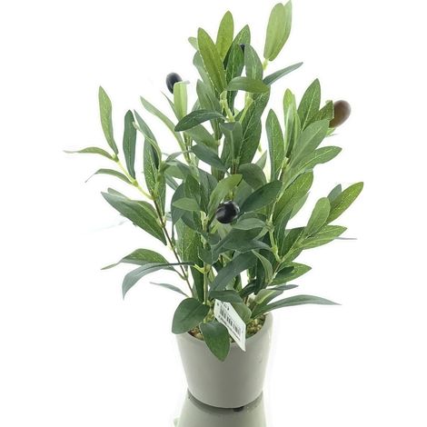 DPI Olivenbaum Mini im Steintopf 28 cm - Kunstpflanzen