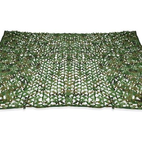 Tenda da sole a vela rettangolare con design mimetico 3x5 metri traliccio verde