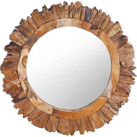 Miroir mural 60 cm Teck Rond