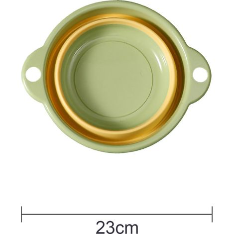 [Kunststoffbecken] Faltbares, tragbares Waschbecken für Wäsche oder Gemüse, PP+TPR, grün, 365 g