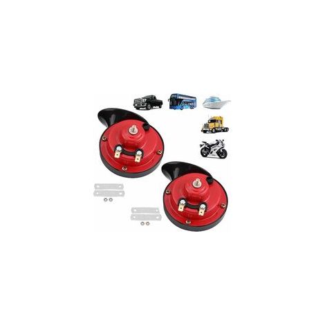 Klaxon Sirène 12V 110 dB – Double Tonalité, Voiture, Moto (1/5)