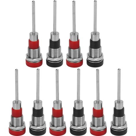 Lot de 10 fiches et prises bananes, multifonctionnelles, surface de contact de 4 mm de large, bornes de panneau et cordons de test. (1/5)