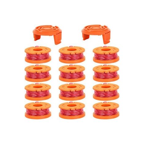 Grand lot de fil nylon WORX – Tête de coupe W12+2 avec capot – Pour WA0010 et WA6531, utilisation prolongée (1/5)