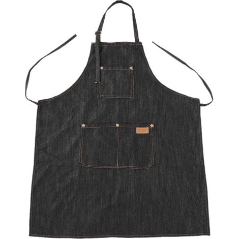 Friseurschürze, Friseurumhang, Stoff zum Haareschneiden und -färben, Friseursalonumhang, schwarzer Denim