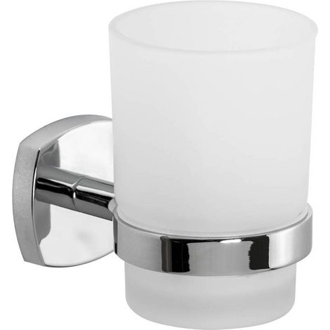 PORTA SPAZZOLINI SERIE 'STARTER' leghe metalliche - vetro opaco