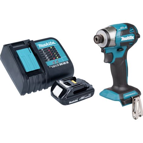 Avvitatore a impulsi a batteria Makita DTD 173 SY1 18 V 180 Nm 1/4" brushless + 1x batteria ricaricabile 1,5 Ah + caricabatterie