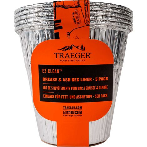 TRAEGER - 5 Seaux Aluminium De Récupération De Graisse Et Cendres Pour Timberline (Modèle 2023) (1/2)