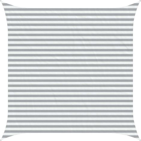 vidaXL Sun Shade Sail Light Grey and White 3.6 x 3.6 m