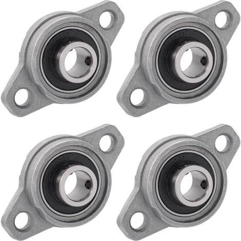 4 Stück Stehlager, rhombische Flanschlager, Stehlager-Kugellager, Flanschlager (12 mm Innendurchmesser) (1/5)