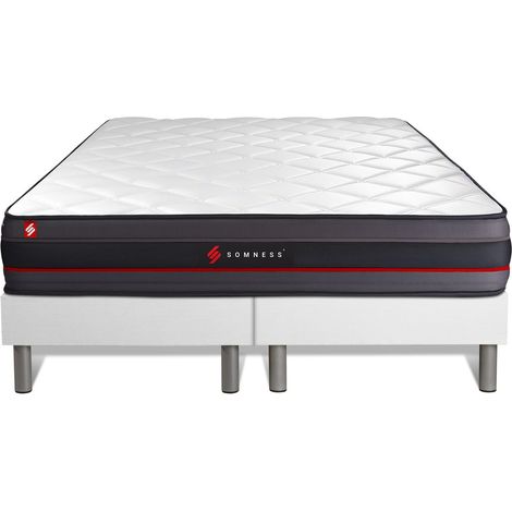 Ensemble matelas sommier Regen 180 x 200 cm - Couleur : Blanc (1/6)