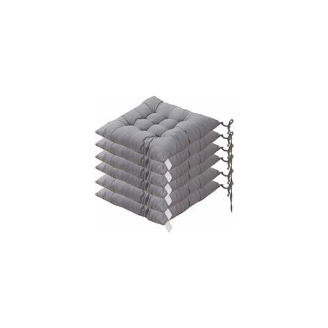 Cojines cuadrados para silla de 40 x 40 cm, acolchados, para decoración del hogar, cómodos y coloridos, ideales para interior y exterior (gris) (1/5)