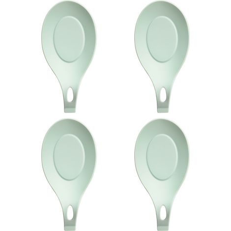 Support Cuillère En Silicone - Résistant À La Chaleur Jusqu'à 230 °C - Pour Plan De Travail Et Table De Cuisinière - Lot De 4 (1/5)