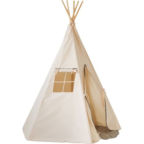 Tente tipi enfant natural colors - Beige, gris (1/5)