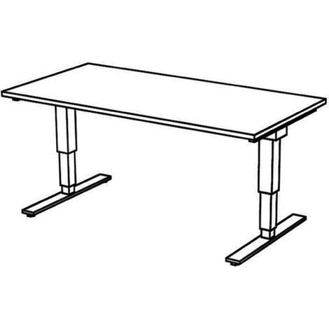 Schreibtisch Teda H630-1270xB1600xT800mm weiß gerade Form elektr.höhenv. (1/2)