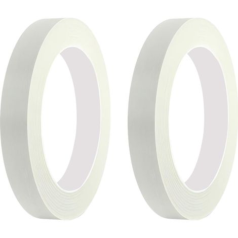 2 Ruban de Masquage à Usage Général 15mm x 50m, pour la Protection des Surfaces Lors de Travaux de Décoration/Peinture, Blanc (1/5)