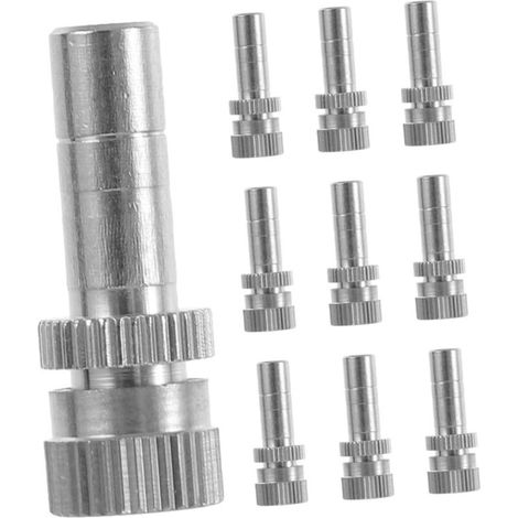Buse d'atomisation basse pression en laiton, pulvérisateur à brume installation rapide de 8mm pour maison, jardin, serre, système d'irrigation extérieur 10 pièces 0.8mm(0.0315in) 20 Pièces (1/5)