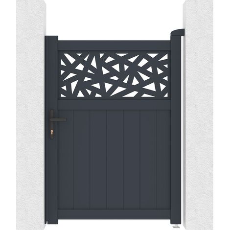 Tor 1m DOLOMITE RUIVO H.140cm graues Aluminium