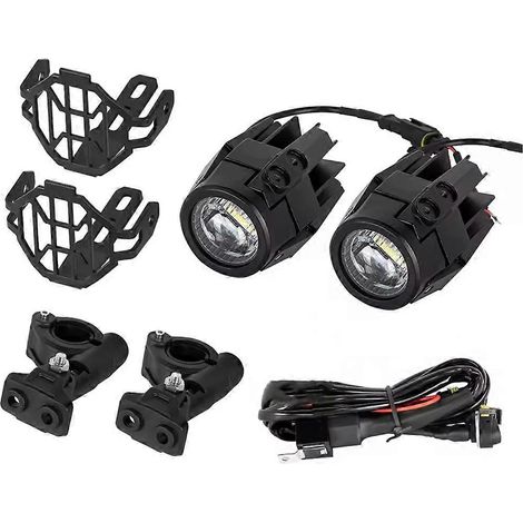 Feux antibrouillard auxiliaires pour motos compatibles avec les BMW R1200GS F800GS F700GS F650 K1600, avec une luminosité accrue. (1/4)