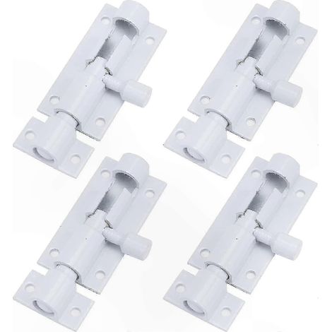 2-Zoll-Aluminium-Schiebeschloss mit Schrauben, 4er-Packung zur Türsicherung (1/5)
