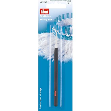 Prym 225125 Gancio per Maglieria con Impugnatura Morbida, Metallo, Nero, Taglia Unica (1/3)