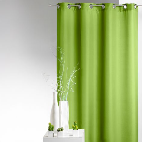 Rideau 80 % Occultant Uni Vert 135x260 cm (1/2)