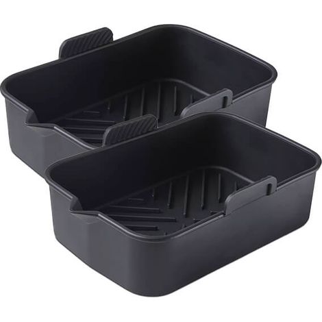 Tower Airfryer Pack of 2 Rectangular Solid Trays (1/5)