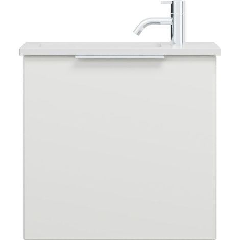 burgbad Eqio lavabo de fundición mineral con mueble bajo para