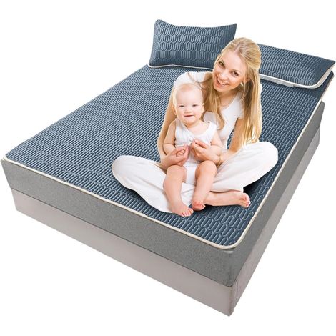 Tapis de lit de Chambre à Coucher d', Tapis de Refroidissement d' Tapis de Couchage 70,87 x 78,74 Pouces - Les Personnes Doubles de Style Simple utilisent Un Tapis pour améliorer (1/5)