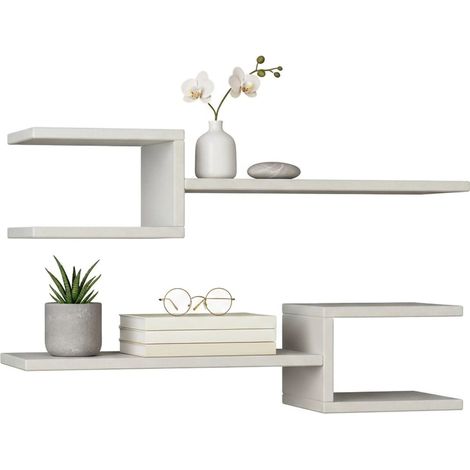 Mensola Domingo, un Ripiano, 75x22x18h cm Bianco