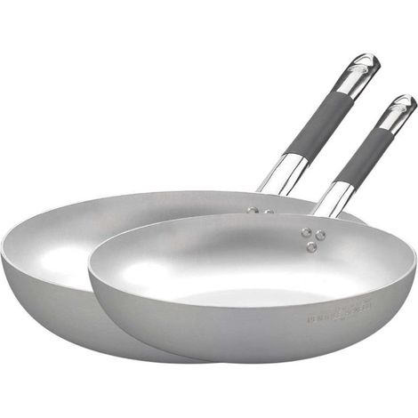 Pentole Agnelli set 2 padelle induzione ø 32 36 alluminio